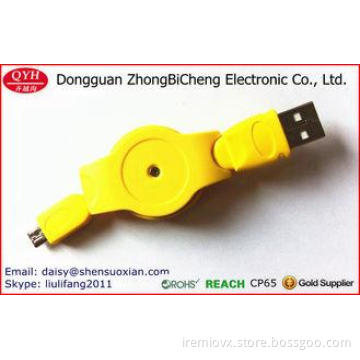 Colorful Retractable Charger Connector Flex Micro Usb Cable